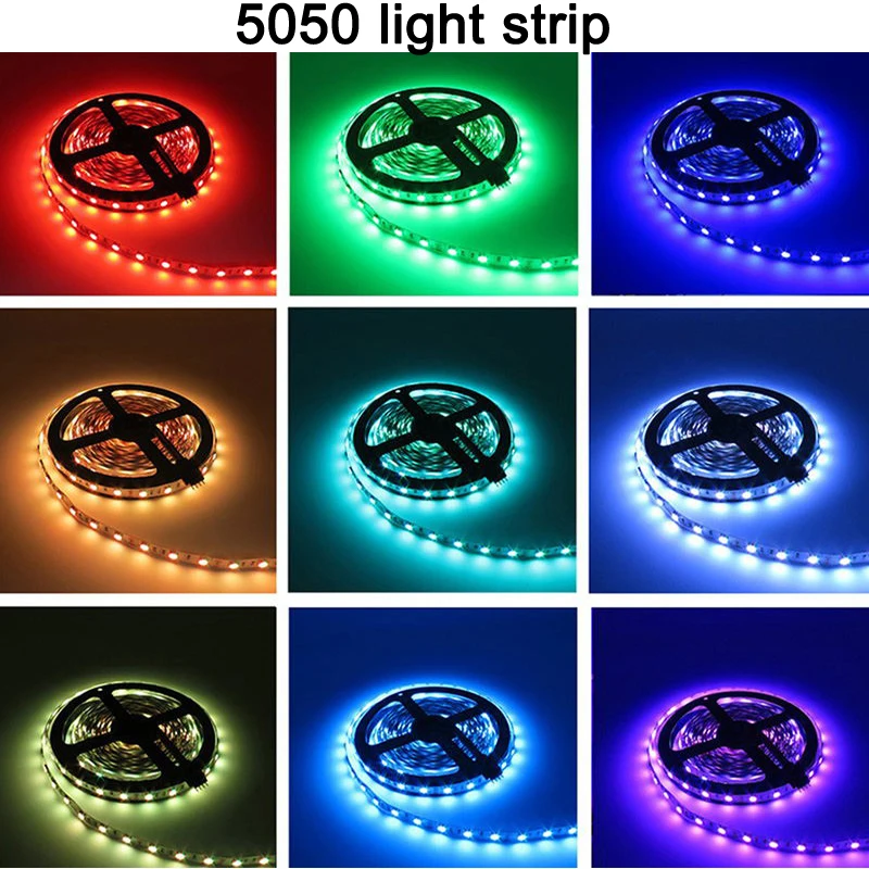 Светодиодные ленты 5050 DC12V 60 Светодиодный s/m гибкий светодиодный светильник RGB/RGBW 5050 Светодиодные ленты 300 светодиодный s 5 м/лот