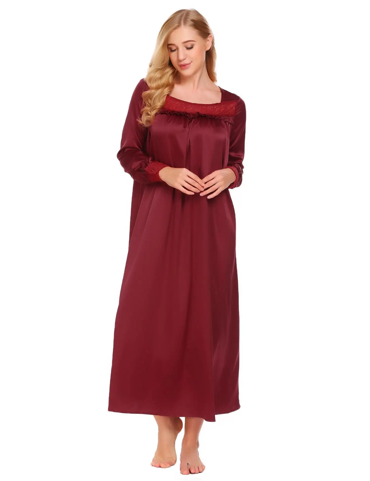 full length satin nightdress