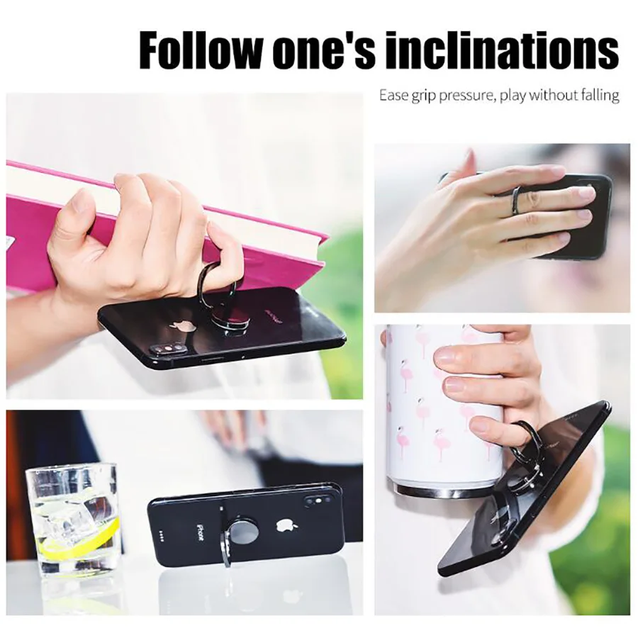 Finger Ring Holder 360 Degree Metal Mobile Phone Holder Universal For iPhone 7 Samsung For Magnetic Car Phone Holder
