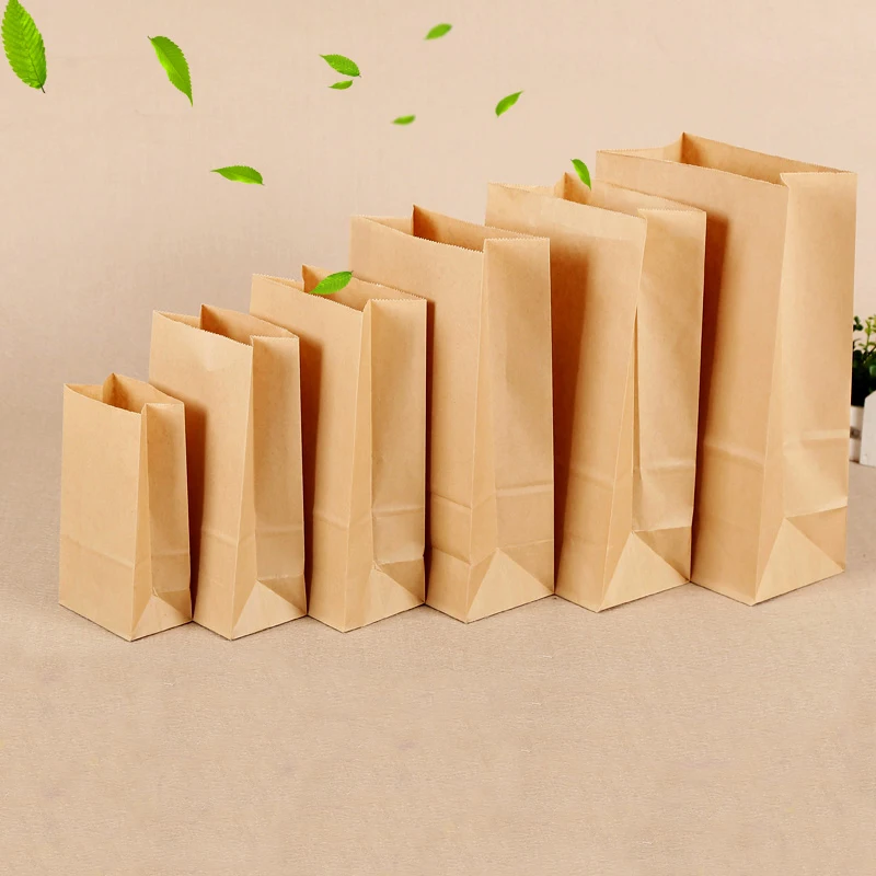 5 pcs 16x30cm 70g Biodegradable Brown Kraft Cany Packaging Brown Paper