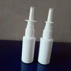 10 мл белый пустой медицинской упаковки Пластик носовой спрей бутылки насос опрыскиватель туман нос спрей многоразового бутылка для лосьон