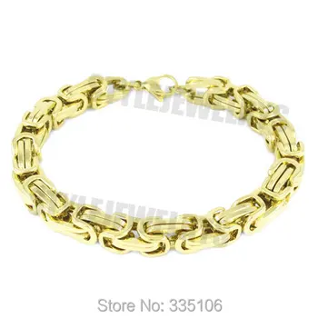 

Free shipping! Gold Box Chain Motor Biker Bracelet Stainless Steel Jewelry Cool Heavy Motorcycle Men Bracelet SJB0271