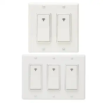 

ALLOYSEED 100-240V Smart WIFI LED Light Switch Wall Panel Mobile APP Smart furniture Electronics Parts for Alexa Google