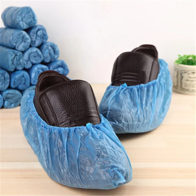 100Pcs/Set Disposable Plastic Shoe Covers Carpet Cleaning Guests Shoe Dust Covers Cleaning Tools
