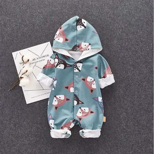

Newborn Baby Girl Infant Hooded Fox Romper Jumpsuit Playsuit Sunsuit Clothes