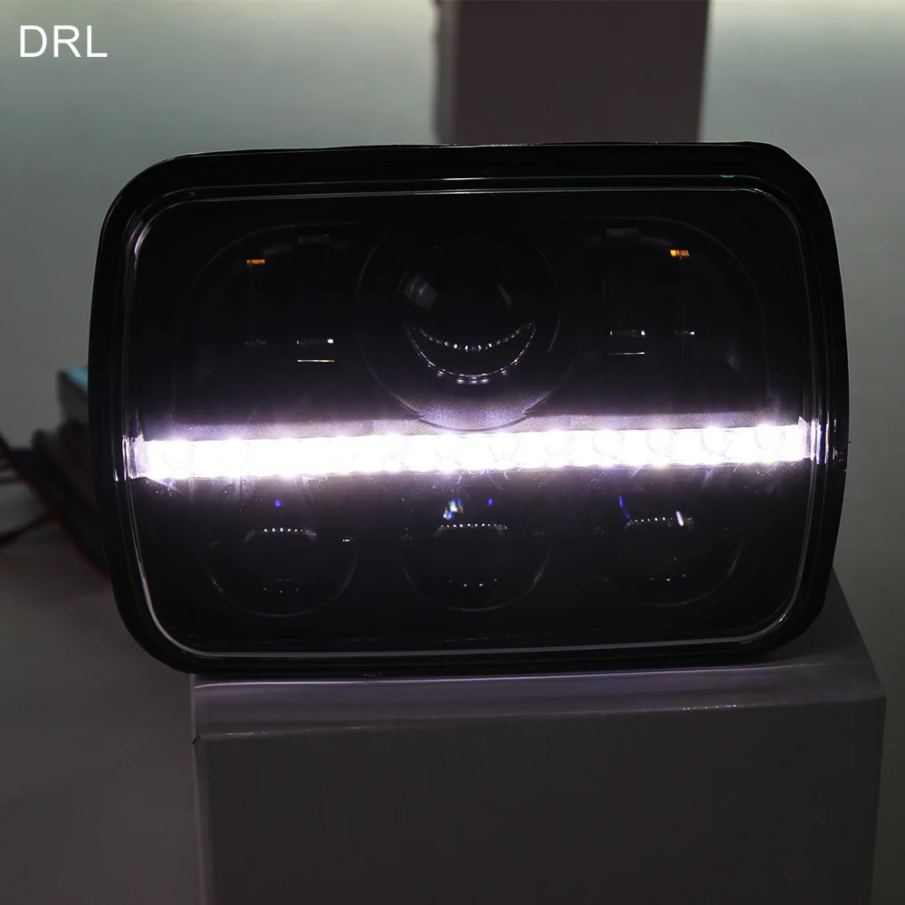 FADUIES 80 Вт 5 ''x 7'' 7 6'' светодиодные фары с DRL для Jeep Wrangler YJ Cherokee XJ H6054 H5054 H6054LL