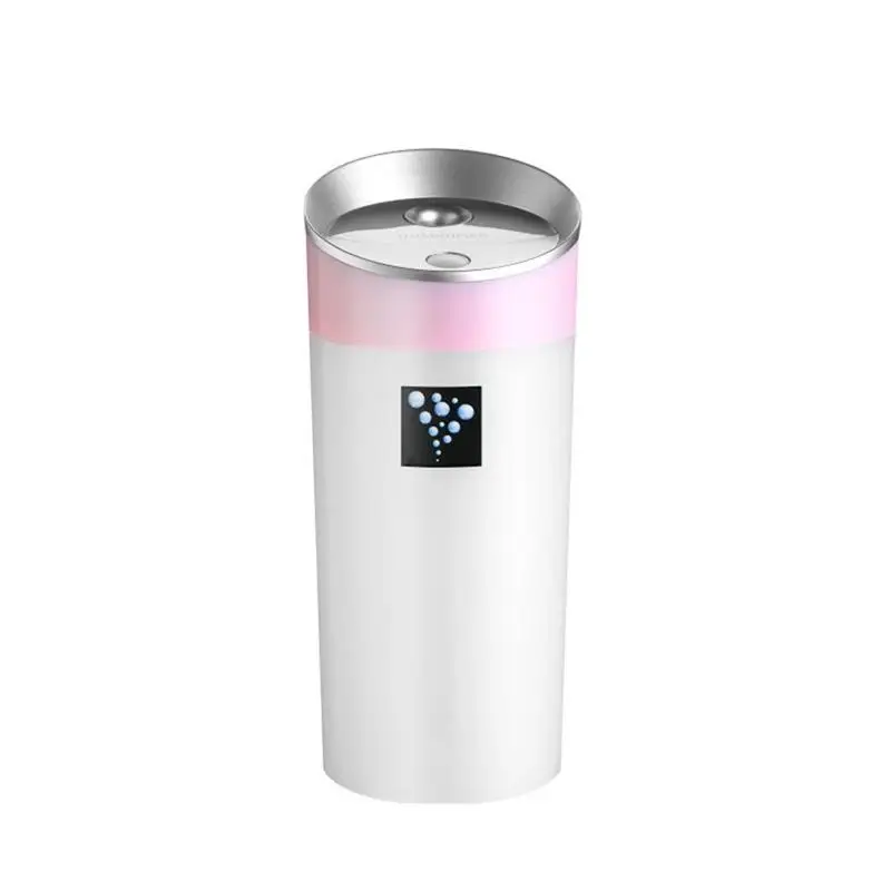 Автомобиль 300 мл USB мини увлажнитель чашки стиль очиститель воздуха для ароматерапии эфирное масло распылитель запахов емкость отрицательных ионов - Название цвета: Pink