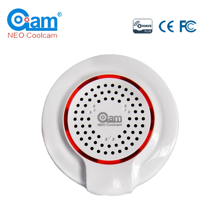 NEO Coolcam NAS-AB01Z Z-Wave Plus Smart Home Siren Alarm Sensor Compatible with Z-wave 300 series and 500 series Home Automation NEO Coolcam NAS-AB01Z Z-Wave Plus Smart Home Siren Alarm Sensor Compatible with Z-wave 300 series and 500 series Home Automation