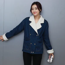 Шерстяная Одежда, Корейская зимняя женская куртка-бомбер на весну и осень, джинсовое пальто, ветровка, женская джинсовая куртка, Женская Базовая