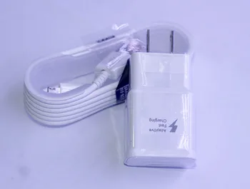 

200pcs 100% Adaptive Fast Charging US EU Travel Wall Charger + 1.5M Micro Usb Data Cable For Samsung S7 S6 S6+ Edge Note 4 5