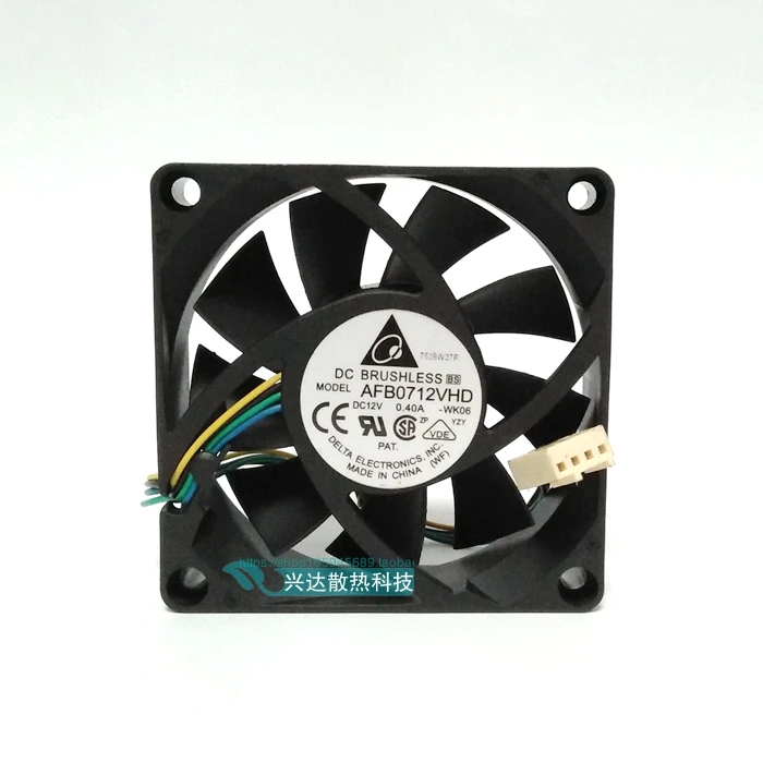 Оригинальный AFB0712VHD 12V 0.40A 7CM 7020 4 проводной контроль температуры охлаждающий