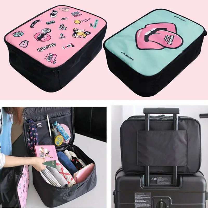 

Portable Travel Storage Bag Professional Large Makeup Bag Cosmetic Case Storage Handle Organizer Travel Kit