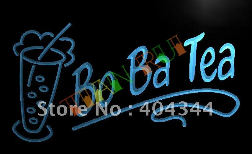 LB227-Открытый чай Boba напиток кафе светодиодная неоновая световая вывеска | Дом и