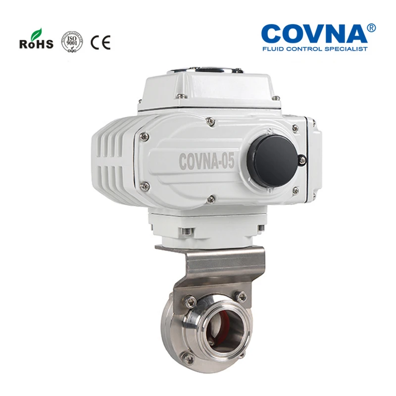 DN50 2 дюйма санитарно Электрический Дроссельный клапан регулирования типа 4-20ma Tri зажимное соединение SS304