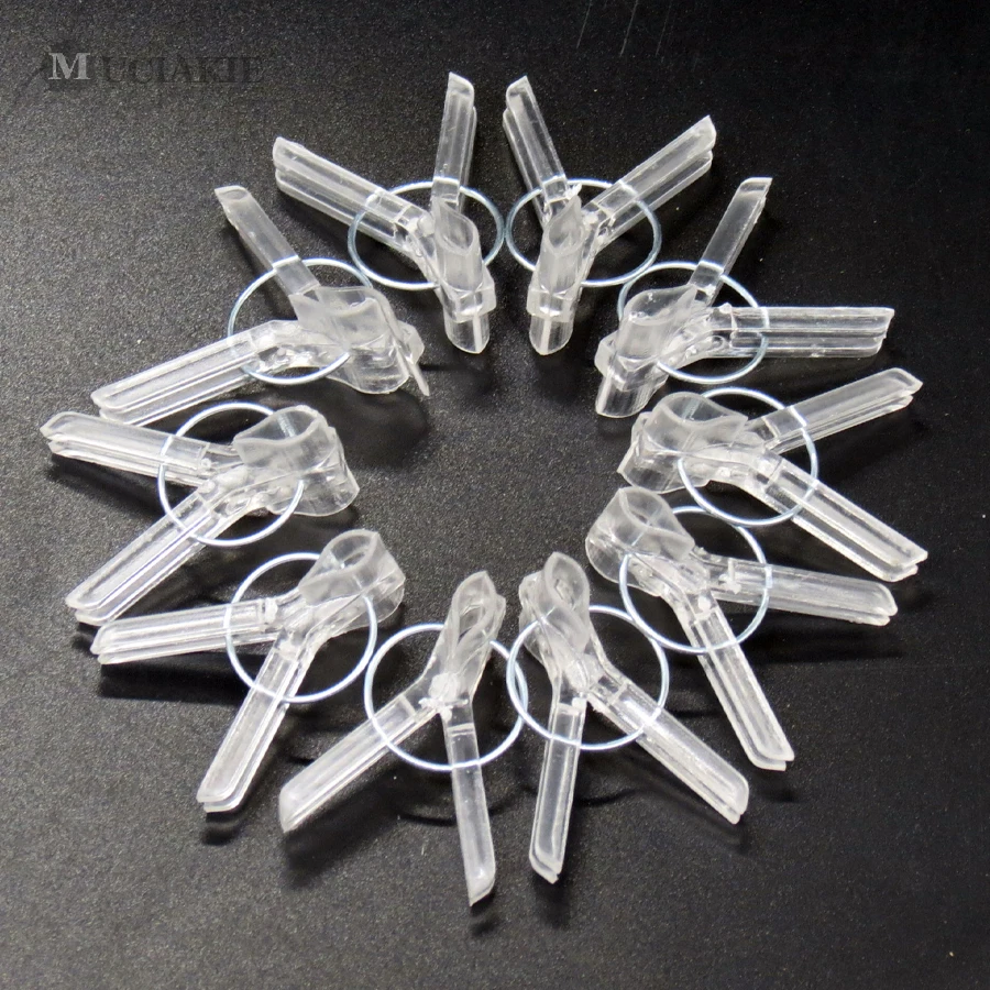 

MUCIAKIE 100PCS 15x30CM Grafting Clips Transparent Plastic Garden Supporter Connectors for Plant Graft High Quality