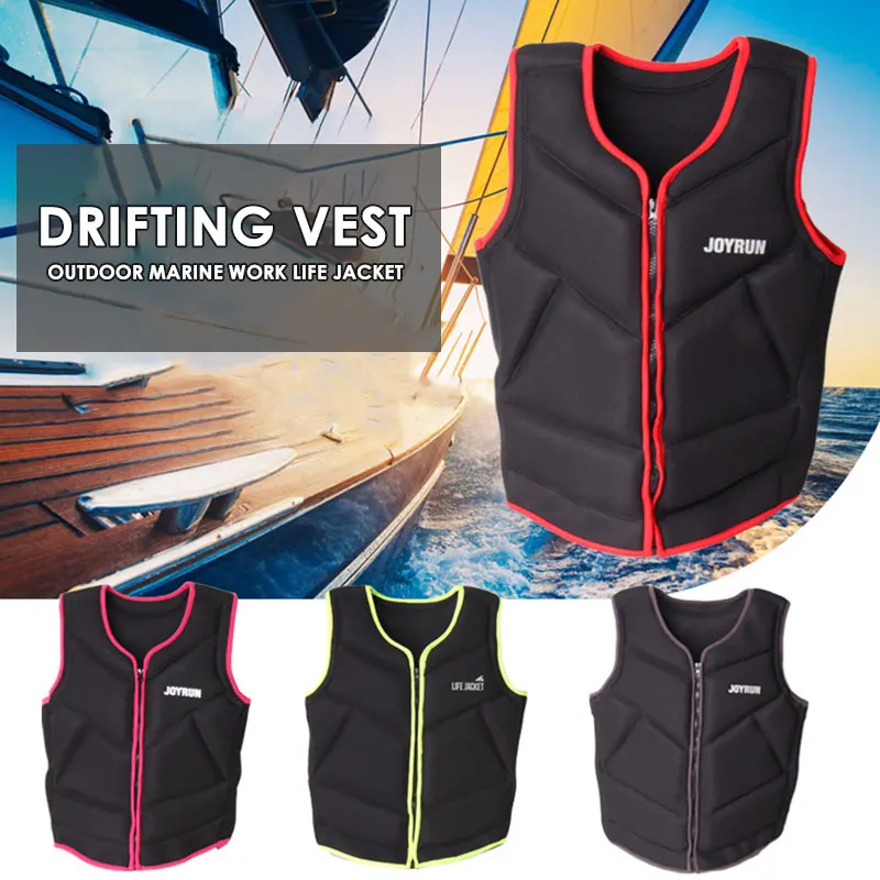 

Adult Neoprene Fishing Life Jacket Canoeing Swimming Rescue for Outdoor Buoyancy for Sailing Kayak Sea