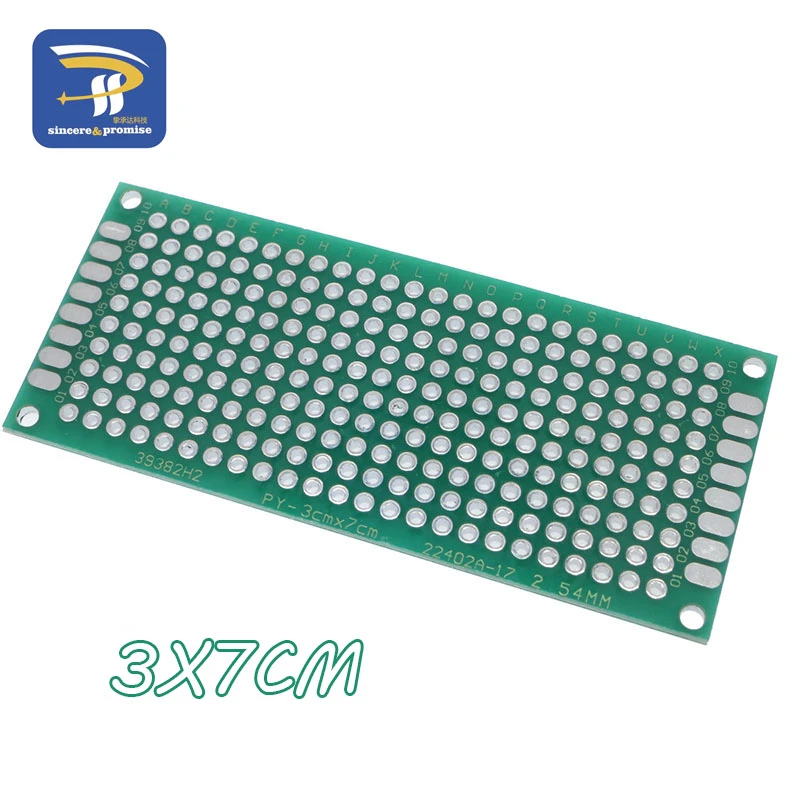 2pcs 3x7cm Double Side Prototype PCB Universal Printed Circuit Board