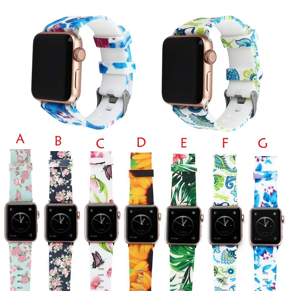 

Sport Strap for Apple Watch Band 42mm 38mm Iwatch series 3 2 1 Silicone WatchBand replacement bracelet rubber watch wrist belt