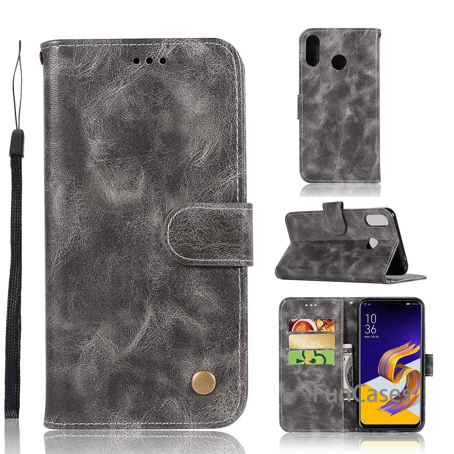 PU Leather Wallet Flip Case Cover for Asus Zenfone 5Z Phone Cases Back Shell Zenfone5Z Fundas | Мобильные телефоны и