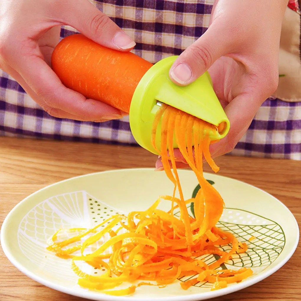 

Multifunctional Vegetable Funnel Cutter ABS Stainless Steel Spiral Slicer Peeler Kitchen Gadgets