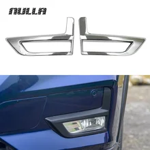 NULLA ABS Chrome Exterior Front Rear Fog Lamp Light Cover Frame Trim For Nissan Xtrail X-Trail X Trail Rogue 2017 Accessories