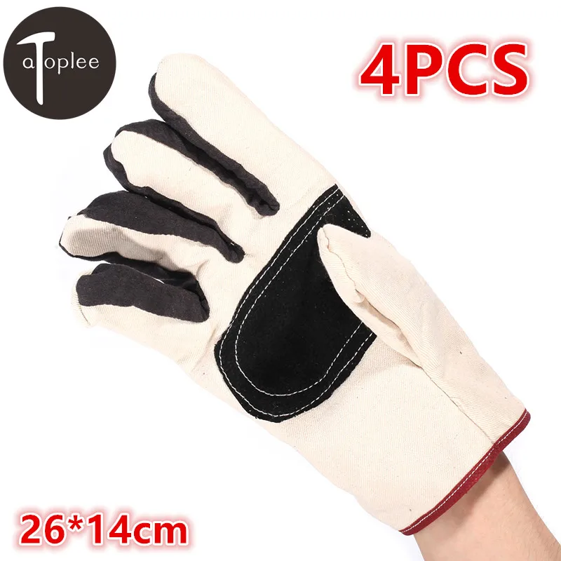 2Pairs Welding Gloves Padded Canvas Fully Cotton Lined Men's Driver