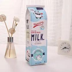 Новая креативная имитация молока пенал с героями мультфильмов милый пенал из ПУ Канцтовары мешочек для школьные принадлежности