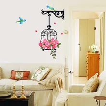 Ebay клетка для птиц стикер на стену DIY декоративный стикер на стены украшение гостиной# w2