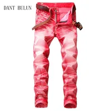 DANT BULUN дропшиппинг высокое качество ретро мужские джинсы Промытые узкие байкерские классические повседневные джинсовые мужские красные серые брюки