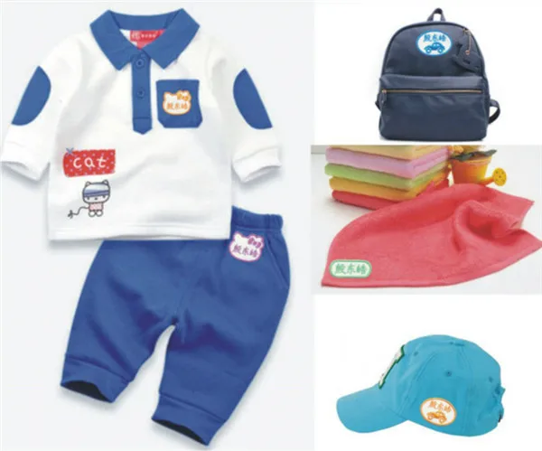 Customized Kids Name stickers Embroidery Sewn on cloth patches - 9