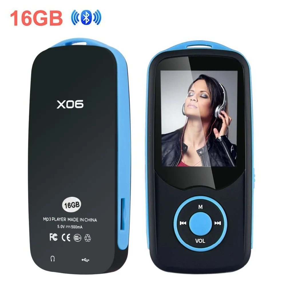 

2018 Original RUIZU X06 Bluetooth Sports MP3 Music Player 1.8 Inch Screen High Quality Lossless Sound with Recorder, FM Radio