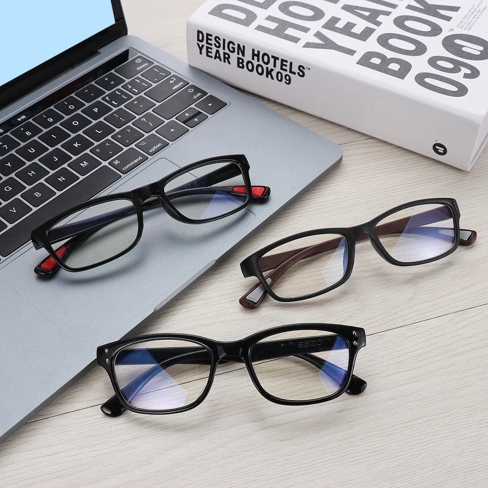 Anti-Blue Rays Strahlung Computer Brille Anti-UV UV400 Flat Spiegel Brillen neu~
