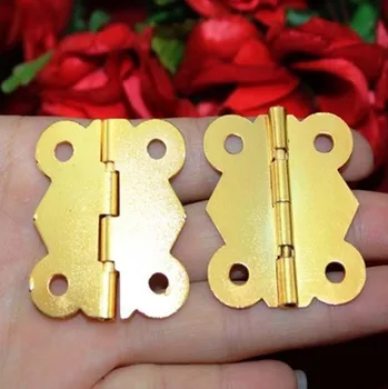 

50pcs/lot 33*40 box butterfly shape golden hinge