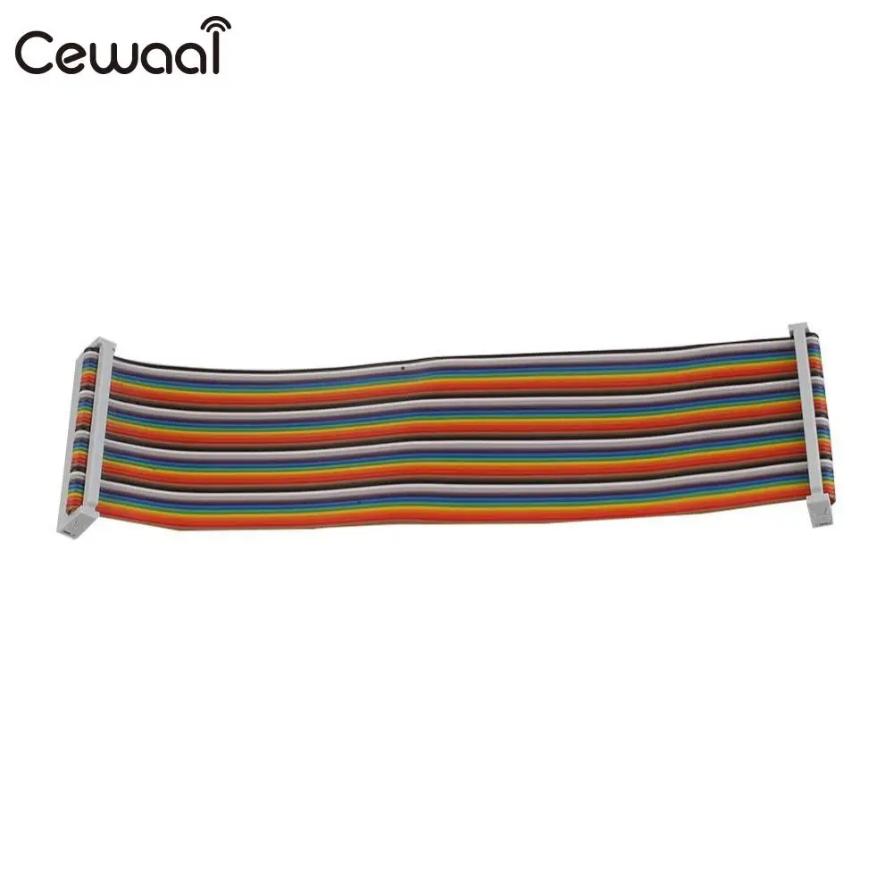 

CEWAAL 40Pin GPIO Female To Female Rainbow Ribbon Cable Cord 22cm For Raspberry Pi