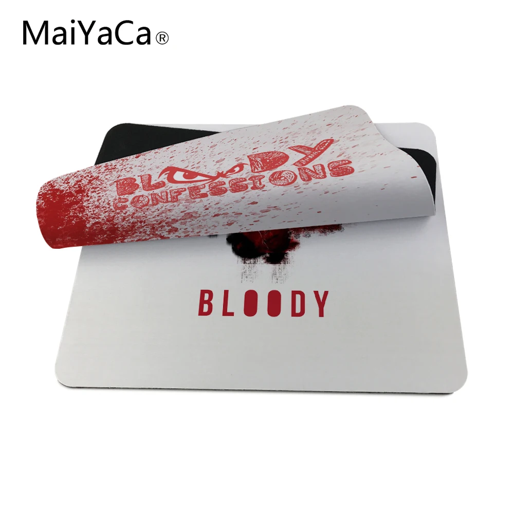 Противоскользящая мышь diy дизайн кровавый геймер ПК большой игровой ноутбук красный коврик для мыши черная краска резиновый коврик для мыши