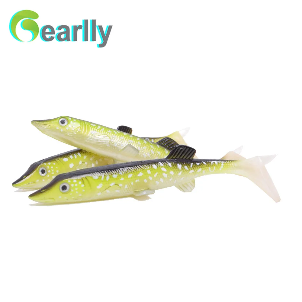 

6"/15.5cm length 3pcs/bag soft pike deap sea fishing lures sword fish lure boating pesca kujira big game fishing