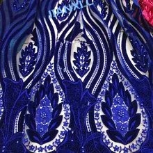 Лучшее качество CiCi-1216102 африканская новейшая Кружевная Сетка материал 5 ярдов Роскошная вышивка с бархатом