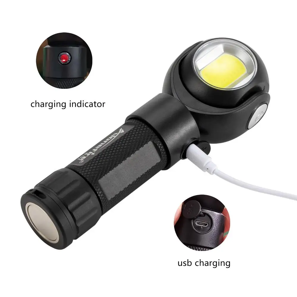 Светодиодный рабочий светильник AloneFire W104 аккумуляторная лампа с Micro USB COB фонарь