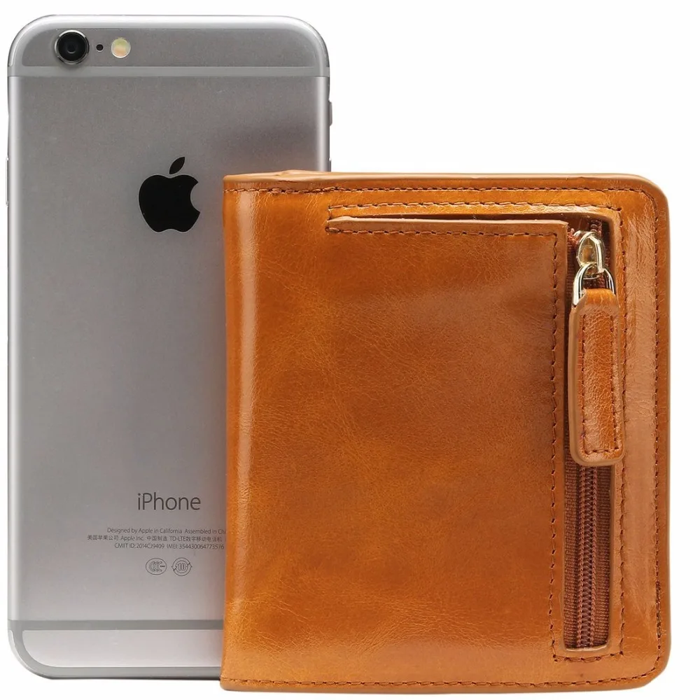 Kopen 2018 nieuwe Olie Wax Lederen Portemonnee Vrouwelijke Portefeuilles met Rits Coin Bag Lederen Vrouwen Portefeuilles Kleine Korte Portemonnees voor vrouwelijke