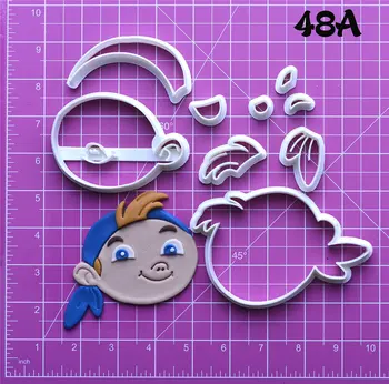 

Cartoon TV Jake And The Neverland Cookie Cutter Set Custom Made 3D Printed Fondant Tools Cake Decorating Tools Kitchen Tools