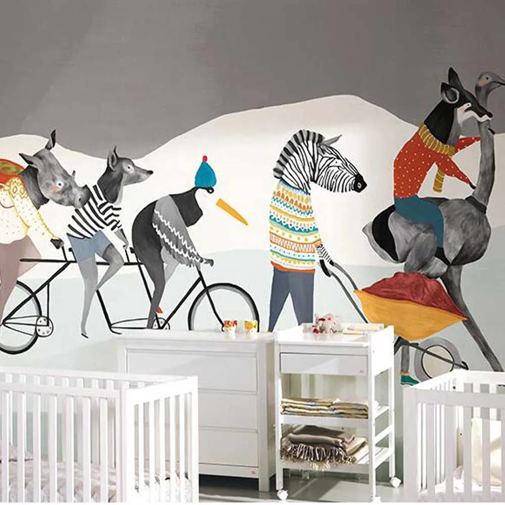 

3D Large Photo Murals Wall Print Decal WALLPAPER for Living Room Wall Art Wall Paper Painting Animal Murals Kids Room Carton