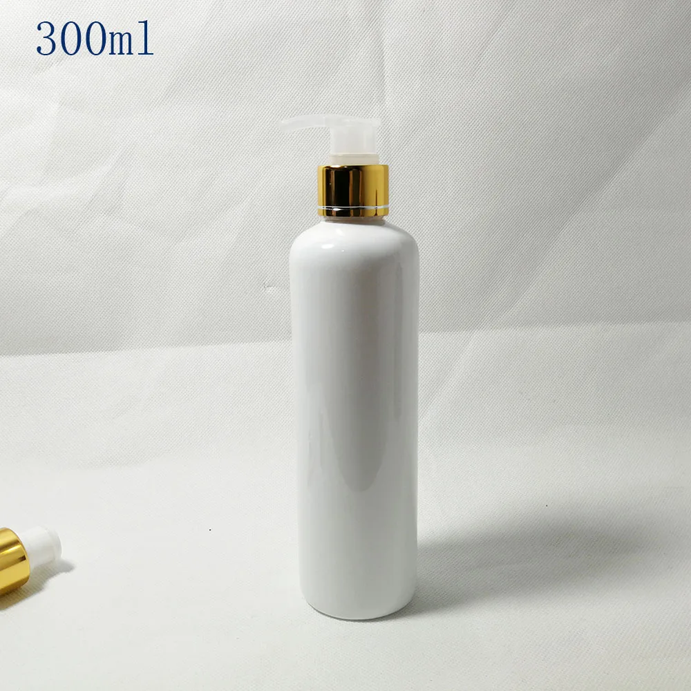 30 шт. 300 мл пустая эмульсия helicoidal бутылка для головы насоса 300cc Золотой лосьон отжимной шампунь пэт косметический многоразовый контейнер - Цвет: 3