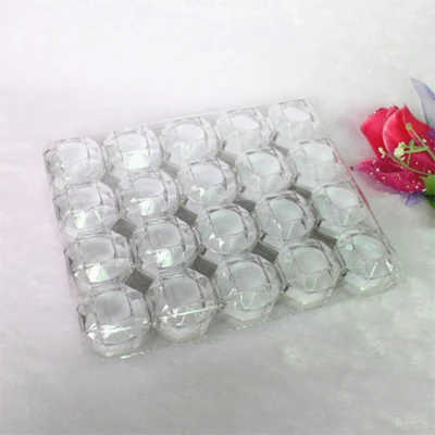 HUNYOO 20pcs/lot Acrylic Crystal Ring Storage Plastic Display Boxes Case Transparent Package Box Jewelry Packaging Collection - Цвет: Белый