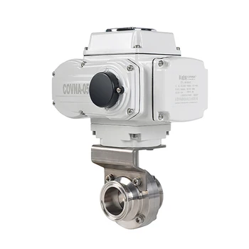 

DN40 Sanitary Motorized Butterfly Valve On Off Type 1.5 inch Sanitary Electric Clamp Butterfly Valve Stainless Steel 304 PTFE