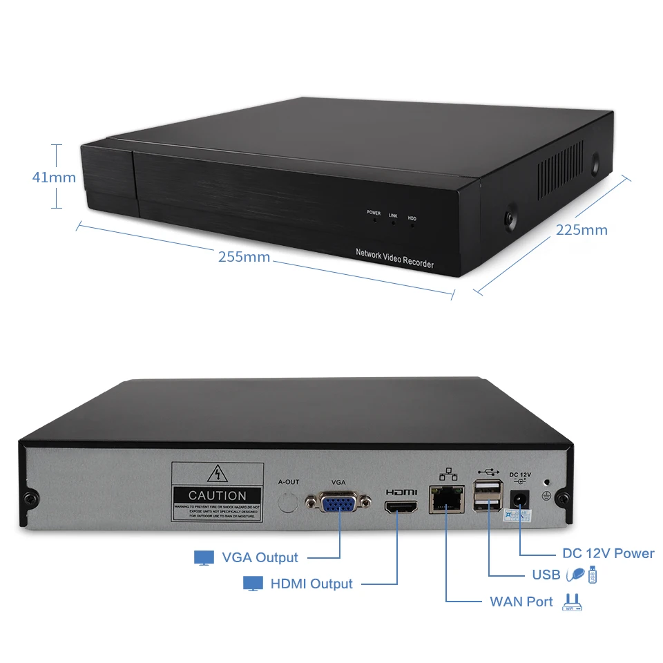  ZSVEDIO NVR 8CH 1080P ONVIF H.264 Wifi FTP Network security Video Recorder Support CCTV IP Camera V - 32856381727