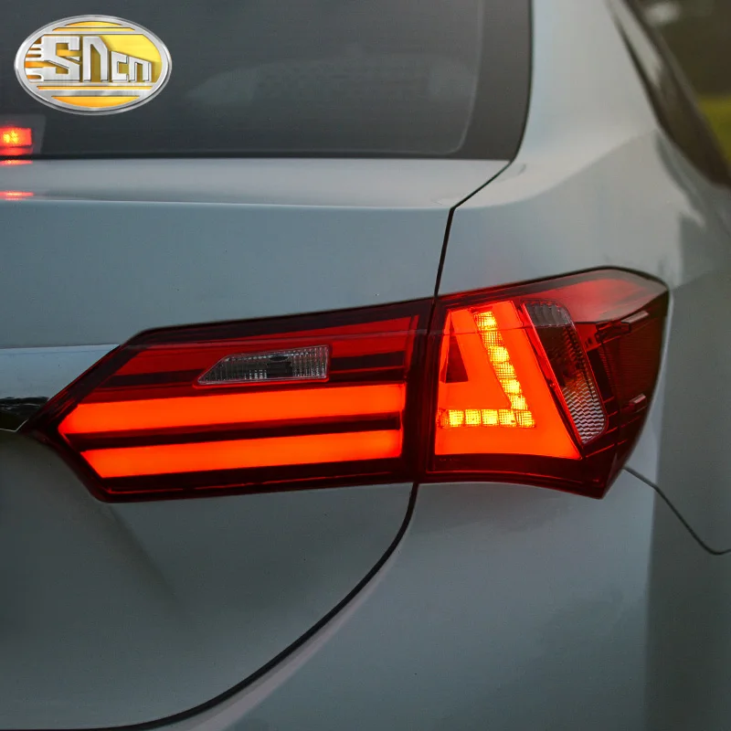 

Car Styling for Toyota Corolla Tail Lights 2014 New Corolla LED Tail Light Altis Rear Lamp DRL+Brake+Park+Signal