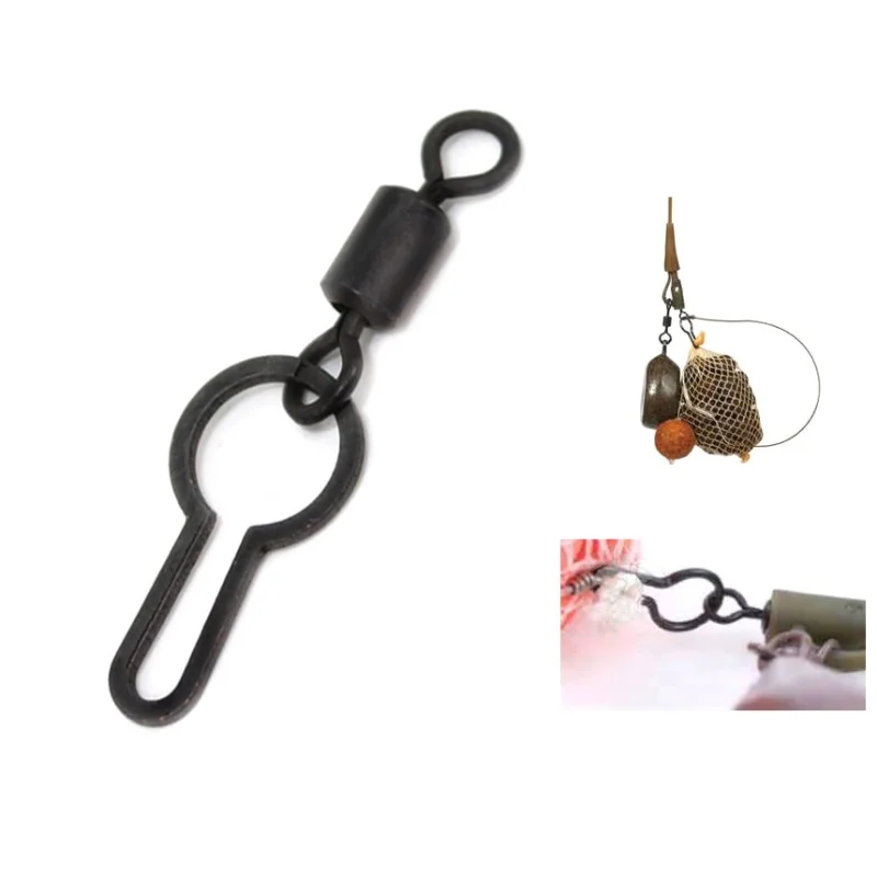 

Carp Fishing Pva Mesh Swivel Clips Pva Bag Fishing Swivel Snap for Carp Tackle Terminal End Tackle