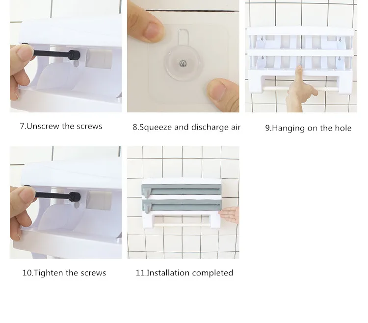 Кухонная бумага для органайзера, вешалка для хранения полотенец, держатель рулона, креативная боковая подвесная полка для холодильника, полка для хранения пленки