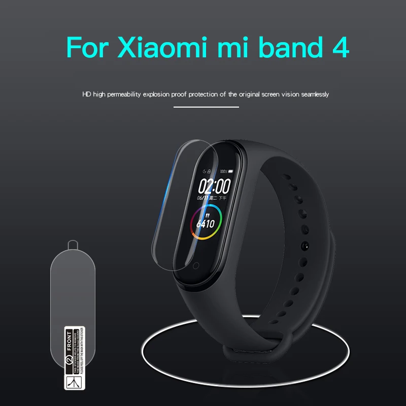 5 шт./лот, защитная пленка для экрана Xiaomi Mi Band 4 из мягкого ТПУ HD, защитная пленка на весь экран для Xiaomi Mi Band 4, умный Браслет