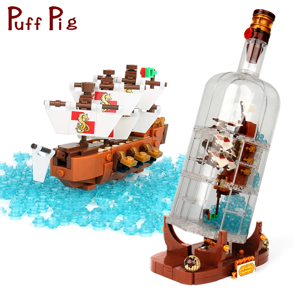 pirate ship in bottle lego